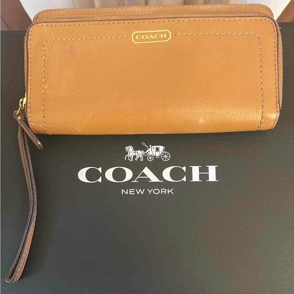 COACH Park leather accordion wallet/wristlet